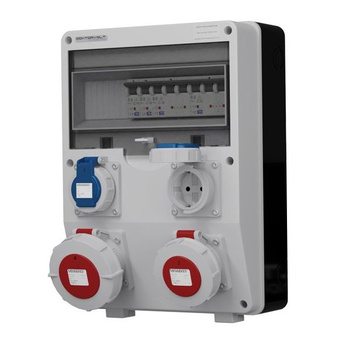 Rozdzielnica budowlana TD-S 32A 16A 2x230V IP65 Schuko Doktorvolt DV-6046-D