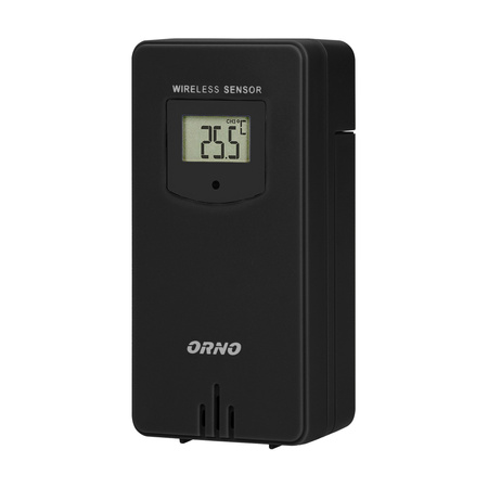 Bezprzewodowa stacja pogodowa z pomiarem temperatury zewnętrznej i wewnętrznej czarna OR-SP-3100/B