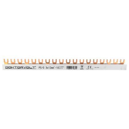 Szyna łączeniowa grzebieniowa PS/G 3-fazowa 18-modułowa 12mm2 80A DV-6619-PSG