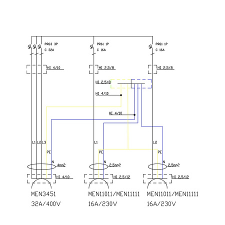 Rozdzielnica budowlana TD-S 32A 2x230V Schuko Doktorvolt DV-6732-D