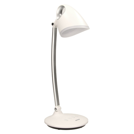 KALCYT LED 6W. lampka biurkowa. 200lm. 4000K. wyłącznik czasowy. biała OR-LB-1527