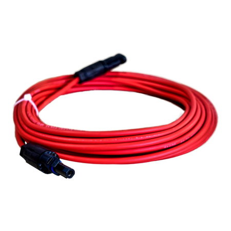 Przedłużacz solarny kabel 6mm2 z wtykami MC4 czarny/czerwony 1 - 50m DV-8515-FOT