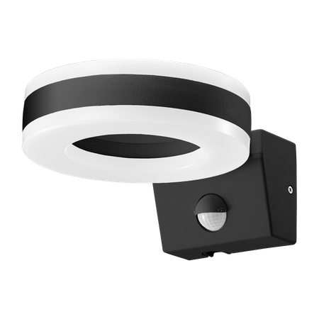 HOWLIT LED 20W oprawa ogrodowa z czujnikiem ruchu 1800lm IP65 4000K czarna AD-OP-6205BLPMR4