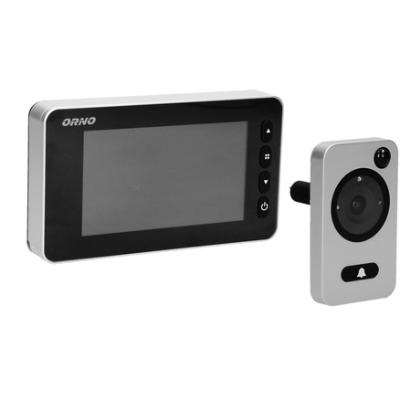 Elektroniczny wizjer do drzwi 4.7" z funkcją nagrywania na kartę Micro SD. czujnikiem ruchu i menu w 9 językach. bateryjny OR-WIZ-1106