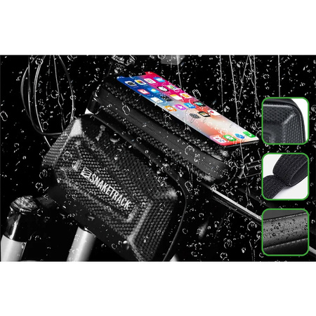 Potrójna torba rowerowa Snake Track na ramę ST04 wodoodporna 1,5L T-50238