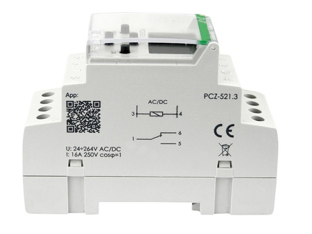 Programator tygodniowy jednokanałowy włącz-wyłącz F&F PCZ-521.3 NFC