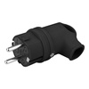 Wtyczka gumowa kątowa 16A 230V czarna Schuko 3101-302-0300