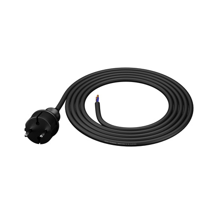 Przewód przyłączeniowy 2m z wtyczką prostą 250V 16A 2x1,5 mm² IP44 H07RN-F PP-40H czarny W-97197