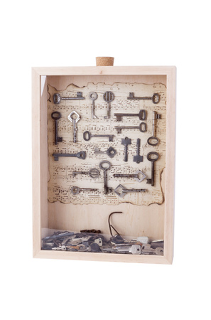 Ramka na ścianę A4 drewno skarbonka DV-1998-RD