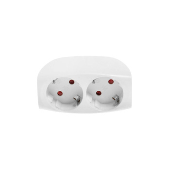 Rozgałęźnik wtyczkowy z dwoma gniazdami Schuko 230V W-32001