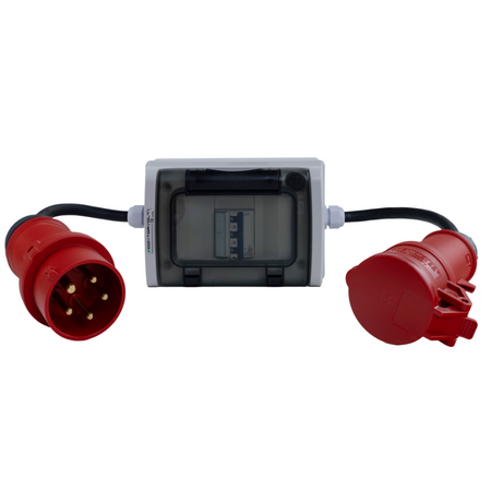 Adapter przejściowy zabezpieczający 32A/5 na 16A/5P 1m C16A DV-2106-AZ-32/16A