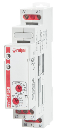 Przekaźnik czasowy 1P, 16A, 12…240 V, AgSnO2 RPC-1E-UNI