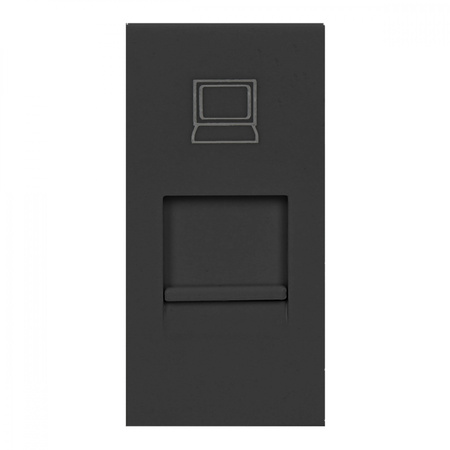 NOEN RJ45, gniazdo modułowe 22,5x45mm RJ45 cat 5e, czarne OR-GM-9010/B/RJ45