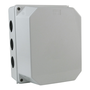 Puszka natynkowa z dławikami wym/wew 240x190x170 mm 12membran z wysoką pokrywą IP66 M-L 010.PG.CA.G