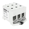 Złączka szynowa 6-95mm2 szara 6 otwor AL/CU 1000V TH35 1P Morek MAA3095A10