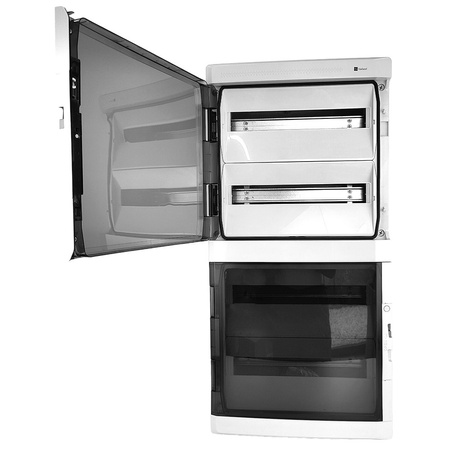 Rozdzielnica natynkowa HIGHT IP65 72 modułowa transparentne drzwi M-L 4x18 940.72