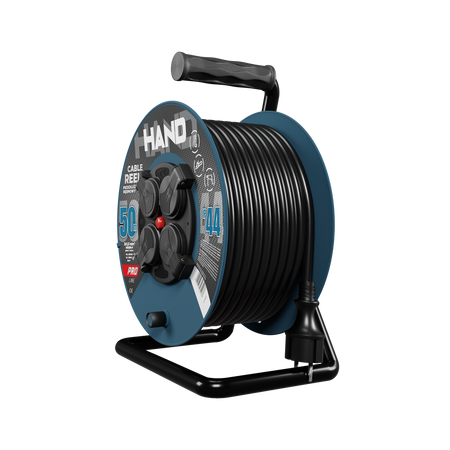 Przedłużacz bębnowy HAND PRO 50m 4x Gniazda 230V IP44 H05RN-F 3x1,5 mm² W-96307