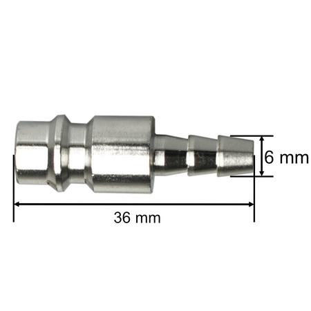 Wtyk na wąż pneumatyczny 6mm typ męski 3129