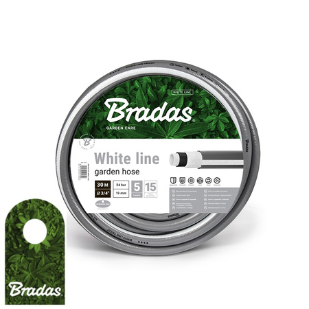 Wąż ogrodowy 3/4" 30m WHITE LINE 5 warstw BRADAS WWL3/430
