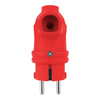 Wtyczka gumowa kątowa 16A 230V czerwona Schuko 3101-302-1600