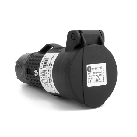 Gniazdo elektryczne UPS z dławnicą kablową 16A TYP E IP54 250V AC TPE 3101-708-0300