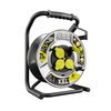 Przedłużacz bębnowy 25m 3x2,5mm HEAVY LINE 4x230V czarny z metalowym bębnem W-99445