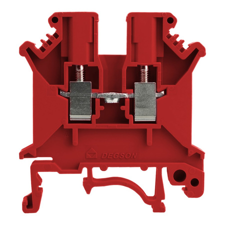 Złączka szynowa przelotowa czerwona śrubowa 4mm2 1P VDE UL PC4-01P-16-00A(H)