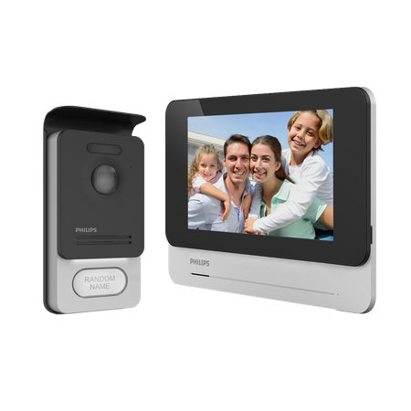 Philips WelcomeEye Touch. Zestaw wideodomofonowy. bezsłuchawkowy. kolor. LCD 7". dotykowy. menu OSD. sterowanie bramą. RFID 531101
