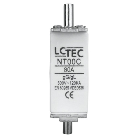 Wkładka topikowa przemysłowa zwłoczna kompaktowa BM 80A gL/gG NT00C NT00C80A