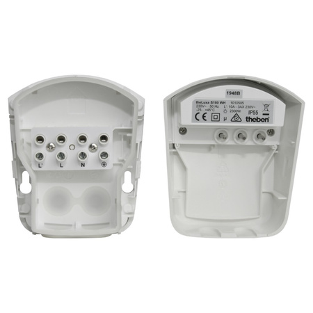 Zewnętrzny ruchomy naścienny czujnik ruchu 180st. IP55 theLuxa S180 biały TH-N TH-1010505