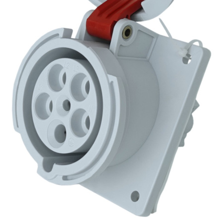 Gniazdo tablicowe skośne CEE 63A/5P 400V IP67 IEGN 6353