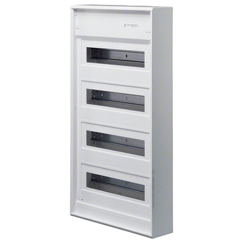 Rozdzielnica natynkowa 4 rzędowa 48 modułowa skrzynka elektryczna biała Hager Volta 4x12 VA48BN