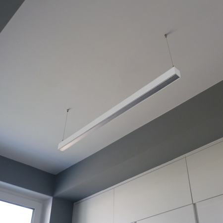 Oprawa liniowa LED 113cm 30W 4000K 230V IP20 natynkowa aluminiowa zawieszana QUALIS srebrna Bemko 90-06A-1A