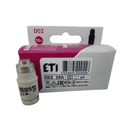 Wkładka topikowa ETI porcelana D02 35A/400V 002212003