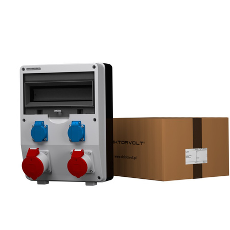 Rozdzielnica budowlana ECO 32A 16A 2x230V Schuko Doktorvolt DV-2602-D