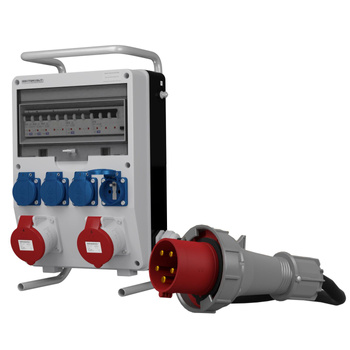 Rozdzielnica budowlana na stojaku z kablem TD-S/FI SKHU 2x32A 4x230V Doktorvolt DV-0199-F