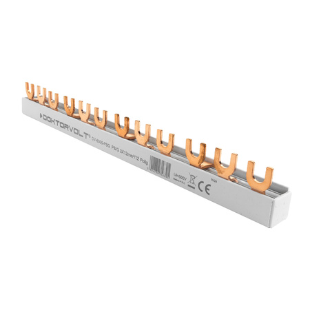 Szyna łączeniowa grzebieniowa PS/G 3-fazowa 12-modułowa 12mm2 80A DV-6305-PSG