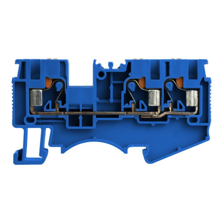 Złączka szynowa 4mm2 1P 3-przewodowa zacisk push-in niebieska DS4-TW-01P-12-00A(H)