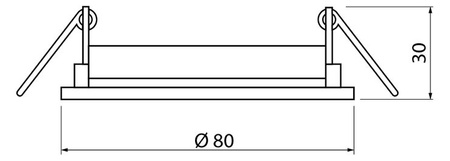 GTV Oprawa sufitowa punkt-okragła inox stal PARMA OP-PAST1-02
