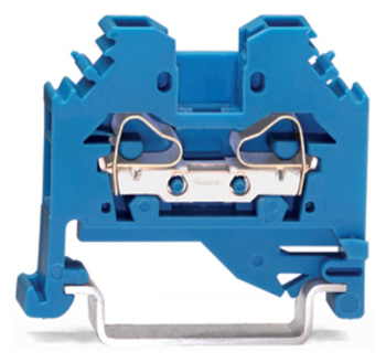 Złączka WAGO przelotowa 2-przewodowa DIN 35 mm CAGE CLAMP 24A 800V szara listwowa zacisk sprężynowy 281-104