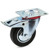 Koło obrotowe skrętne stalowe/gumowe z hamulcem 100/125/160 lub 200 mm G71520