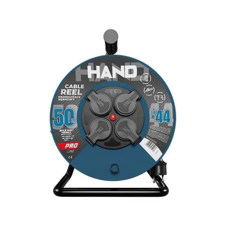 Przedłużacz bębnowy HAND PRO 50m 4x Gniazda 230V IP44 H05RN-F 3x1,5 mm² W-96307