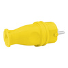Wtyczka gumowa prosta 16A 230V żółta Schuko 3101-301-0700