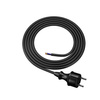 Przewód przyłączeniowy 1,5m z wtyczką prostą 250V 16A 2×1,5 mm² IP44 H07RN-F PP-40H czarny W-97253