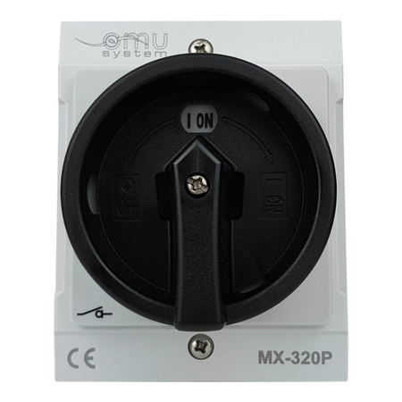 Rozłącznik trójfazowy łącznik krzywkowy 3x20A 4kW w obudowie szarej IP65 XBS MX-320P