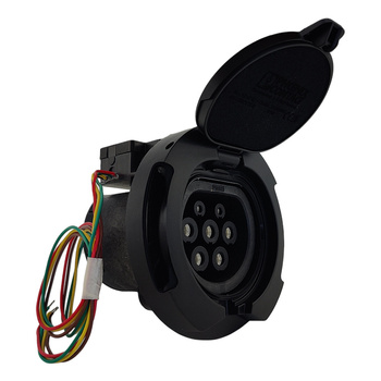 Gniazdo do ładowania samochodu typu 2 PHOENIX CONTACT EV-T2M3SO12-4P-R-B-SET