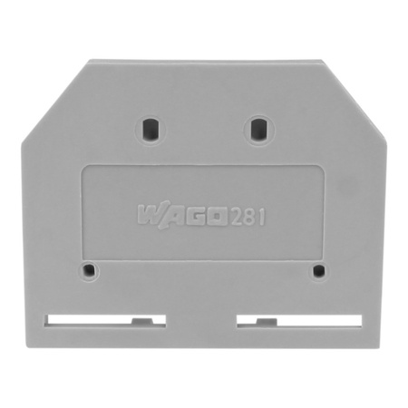 Płytka końcowa do złączki szynowej 3mm Ścianka końcowa Szara WAGO 281-301