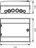 RH-12/B Rozdzielnica hermetyczna natynk 12mod IP65 VDE E-P 36.11