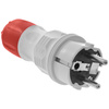 Wtyczka rozbieralna prosta WT-54 IP54 2P+Z 16A 250V Uni-Schuko szaro-czerwona W-98000