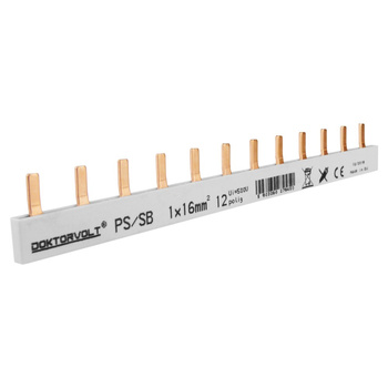 Szyna łączeniowa sztyftowa PS/SB obustronnie izolowana 1-fazowa 12-modułowa 16mm2 DV 9450